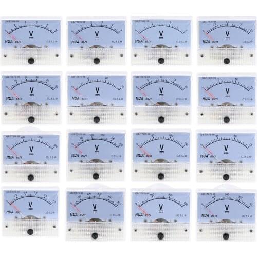 DC Analog Panel Volt Voltage Meter 85C1 DC 30V Voltmeter Gauge 1V 2V 3V 5V 10V 15V 20V 30V 50V 75V 150V Mechanical Voltage Meter