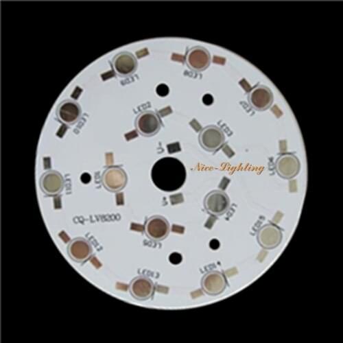 Free Ship 15W LED Aluminum Base Plate, 15x1w Anodized PCB, 88mm Diameter, High Power Heat Sink Panel Excellent Quality