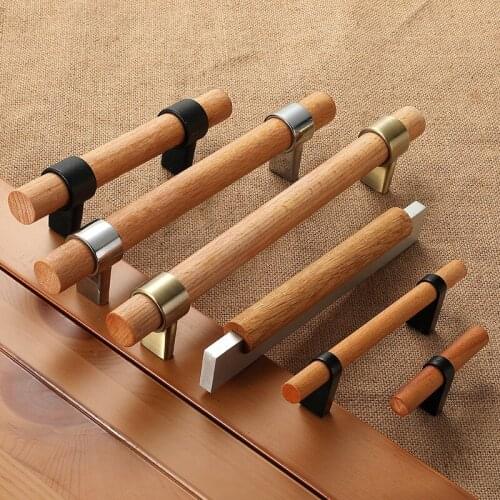 Wood Handles For Furniture Bronze In Cabinet Pulls And Modern Black Kitchen Doors Drawer Kids Gold Adjustable Knobs 128mm 160mm
