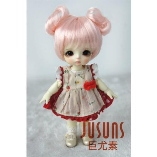 JD301 1/8 1/6 1/4 Cute Synthetic Mohair BJD Doll Wig Double Circle Concentric Tail Size 5-6inch 6-7inch 7-8inch Doll Accessories