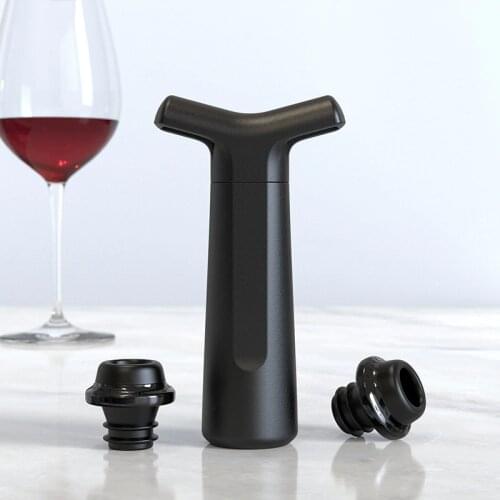 Wine Saver Vacuum Bottle Stopper Set 1 Pump+2 Caps Sealing Wine Drinks Bottle Hat Caps Bar Silicone Wine Stoppers Bar Tools