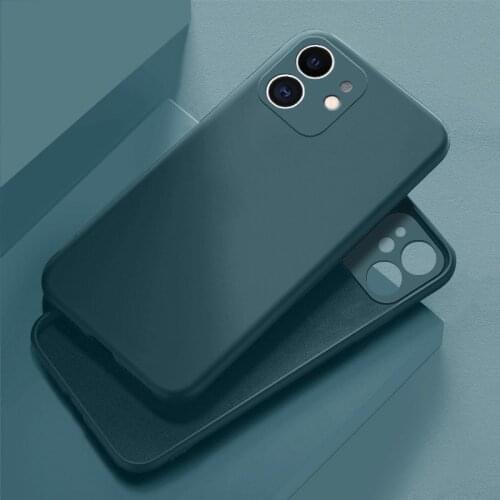 Square Silicone Soft Phone Case For iPhone 12 13 11 Pro Max XR XS Max X 7 8 Plus 12 13 Mini 11Pro Shockproof Bumper Back Cover