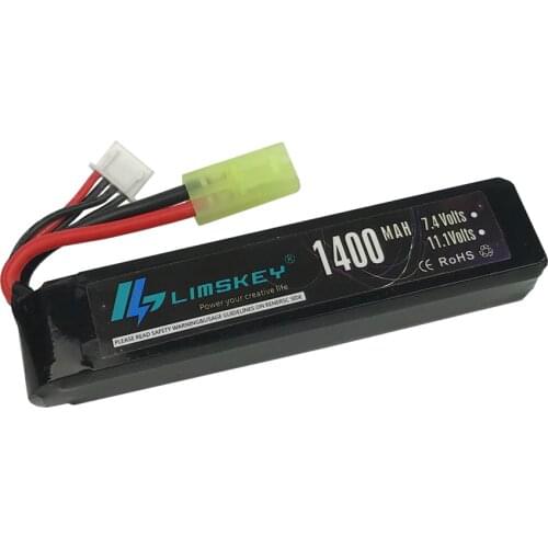 Limskey 11.1V 1400mAh 25C Max 50C 3S Mini Airsoft gun RC Model Helicopter Quadcopter RC LiPo Battery Airsoft Gun Battery