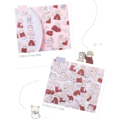 45pcs/pack Love Overture Boxed Sticker Stationary Store Adhesive DIY Decoration Stickers For The Diary