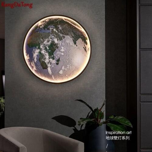 Mural Earth Led Wall Lamp Modern Light Luxury Creative Living Room Decorative Lamp Minimalist Art Bedroom Bedside Mural Lamp