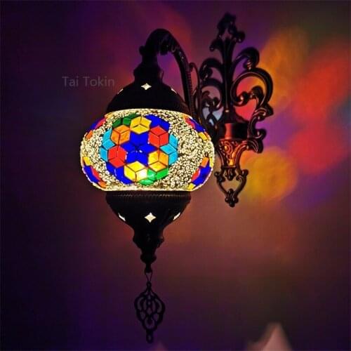 Turkish style wall lamp antique exotic handmade corridor balcony restaurant hotel home stay decorative wall lamp