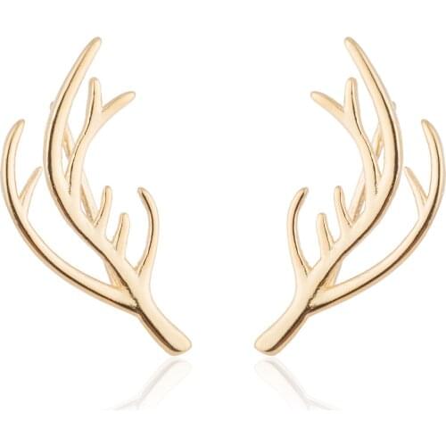 The New 2020 European and American Foreign Trade Explosion Christmas Deer Earrings Mini Cute Antlers Earrings Branches Jewelry