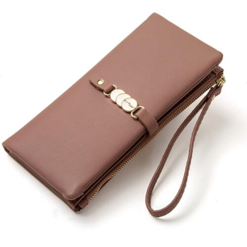 New Women Wallets Large Capacity Pu Leather Purses Female Long Hasp Purse Phone Wallet Wristlet Card Holders Portable Clutch