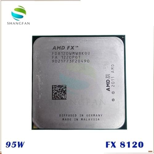 AMD FX-Series FX-8120 FX 8120 3.1 GHz Eight-Core CPU Processor 95W FX8120 FD8120WMW8KGU Socket AM3