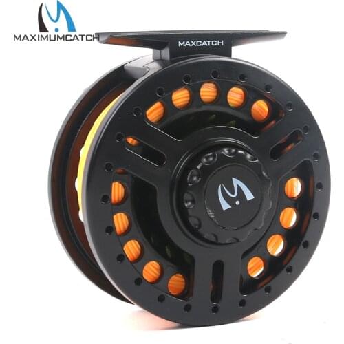 Maximumcatch Maxcatch 5-8WT Plastic Mid-large Arbor Fly Fishing Reel with Weight Forward Floating Fly Line Leaders Combo
