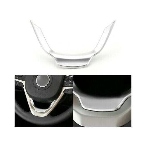 Silver Steering Wheel Frame Cover Trims 1pcs Fit Jeep Grand Cherokee 2014-2016