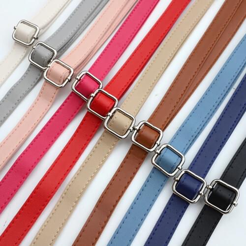 High Quality PU Leather Shoulder Strap Crossbody Bag Strap 138cm Long Double-layer Replacement Bag Belt Buckle Bag Accessories