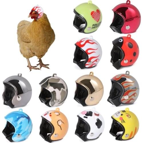 1PC Chicken Helmet Small Pet Hard Hat Bird Duck Quail Hat Headgear Pet Chicken Helmet Bird Head Helmet Pet Supplies