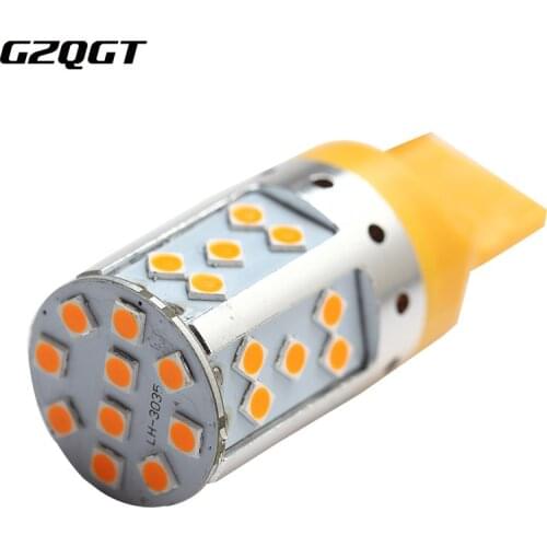 1 PCS T20 W21W 7440 3030 35 SMD 7441 992 Error FREE LED Canbus NO Hyper Flash New Turn Signal 12V DC White Red Amber yellow