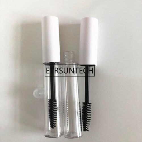 10ml Cosmetic Clear Eyelashes Cream Storage Bottle, Makeup Mascara Tube with white cap F1304