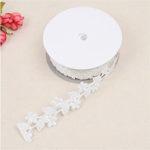 3.8cm * 20 yards nice flower laser polyester ribbon DIY sewing material and packing gift accessory