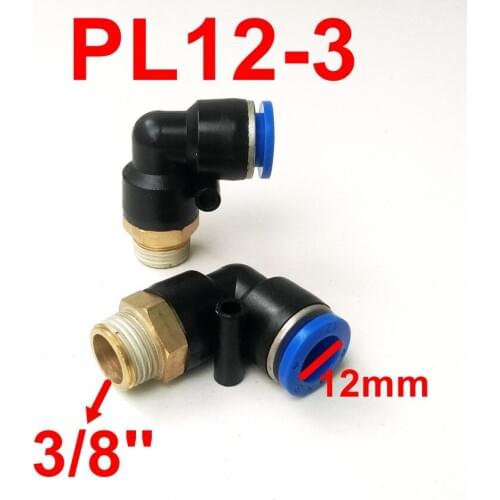 5pcs/lot Pneumatic Fittings L type12mm-3/8" Pipe Fitting PL12-3