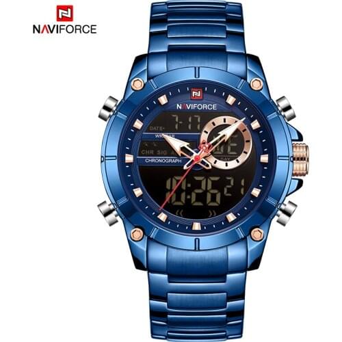 NAVIFORCE Sport Top Brand Luxury Men Watch Watch Waterproof Stainless Steel Wristwatch Quartz Male Clock Design Relojoio Hombre