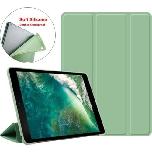 Essidi Soft Silicone Case For ipad 2 3 4 5 6th Generation Flip Cover Utra Slim Tablet Stand Protect Case Sleeve For ipad Air 1 2