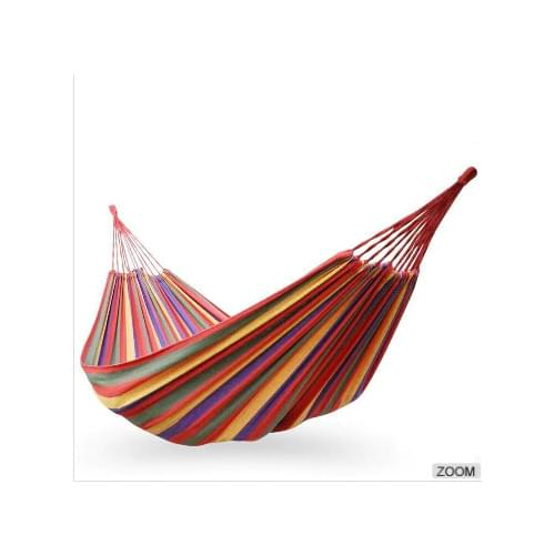 Free shipping 280*150cm two Person hammock, cotton hammock tourism camping hunting Leisure Fabric Stripes Outdoor hammocks