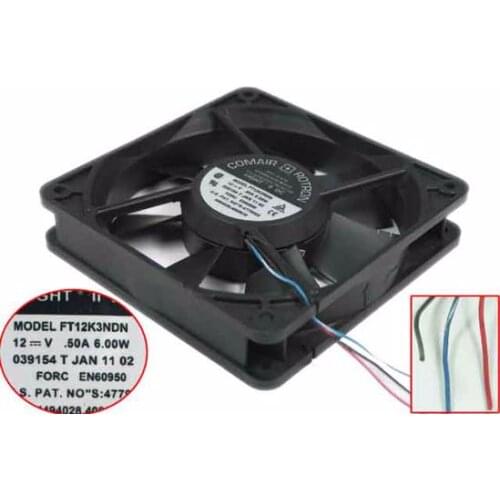 COMAIR ROTRON FT12K3NDN DC 12V 0.50A 120X120X25mm Server Cooling Fan