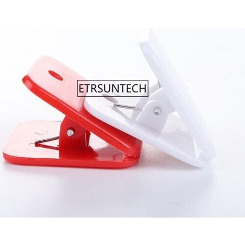 Square Plastic Clip Bookbinding Binder Clips Multicolor Sewing Knitting Patchwork Clips Random Mix Color