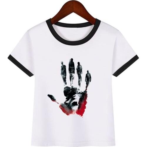 Summer 2020 palm print boys t-shirt top cool childrens clothes funny kids unisex halloween tee shirt gift basic tshirt