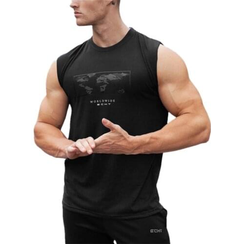 Brand Fashion Mens Sleeveless Summer Elastic Breathable Vest Cotton Slim Men Gyms Clothing Bodybuilding Fitness Tank Tops