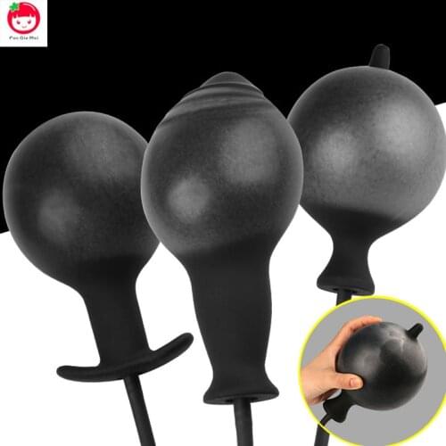Inflatable Anal Dildo Plug Expandable Silicone Butt Plug With Pump Adult Products Sex Toys for Women Men Anal Dilator Massager