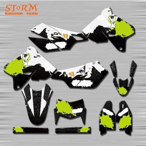 Decals Graphics With Matching Backgounds Customize Stickers Kits For SUZUKI DRZ400SM RM125 RM250 RMZ250 RMZ450 RMX DR DRZ