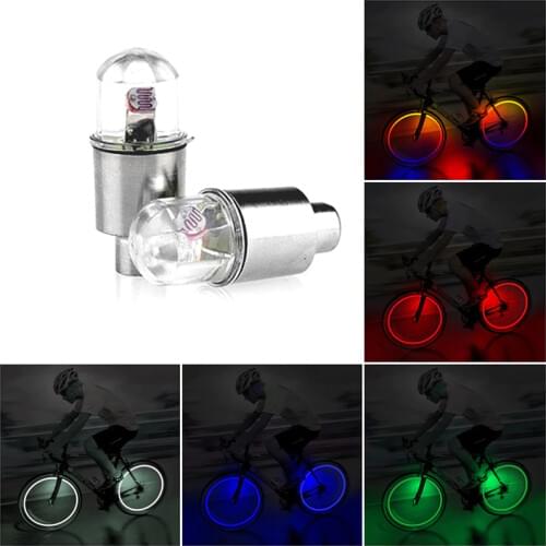 Neon Lights Tyre Wheel Valve Cap Light LED Flash Car Tire Valve Caps Air Cover Tire Rim Valve Wheel Stem Cap Bike Light