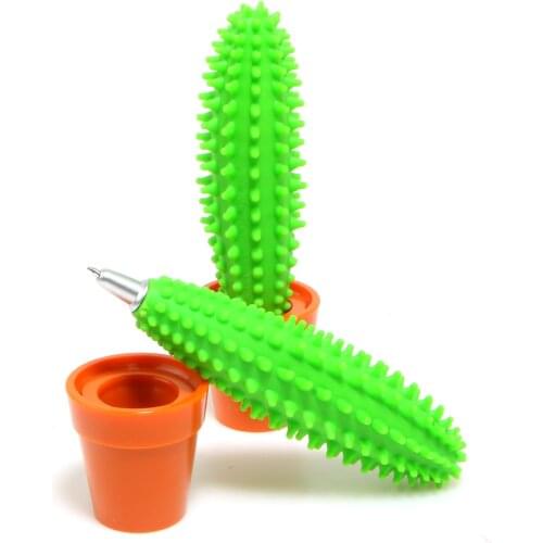 Novelty Creative fashion Potted cactus ballpoint pen school office supplies Gifts for kids free shipping