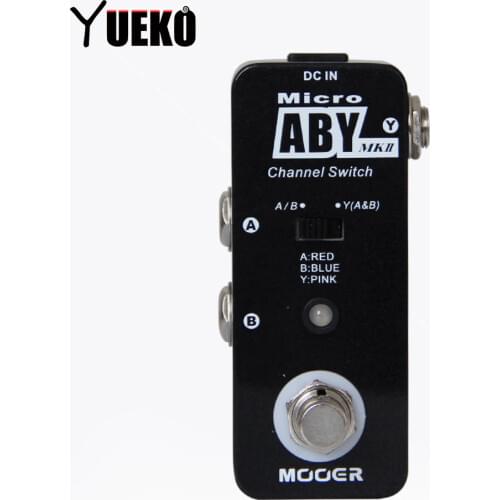 Guitar Effect Pedal/MOOER Micro ABY Channel Switch Pedal/Full metal shell True bypass DC