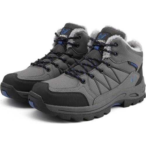Hiking shoes Plus Warm Outdoor Hunting Trekking Climbing shoes Women Tactical boots Winner for Men Sports Sneakers Large Size