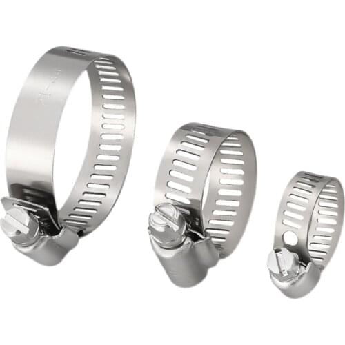 Full size stainless steel 304 worm drive high quality hose clamp - fuel pipe clamp - water pipe, oil pipe, air pipe