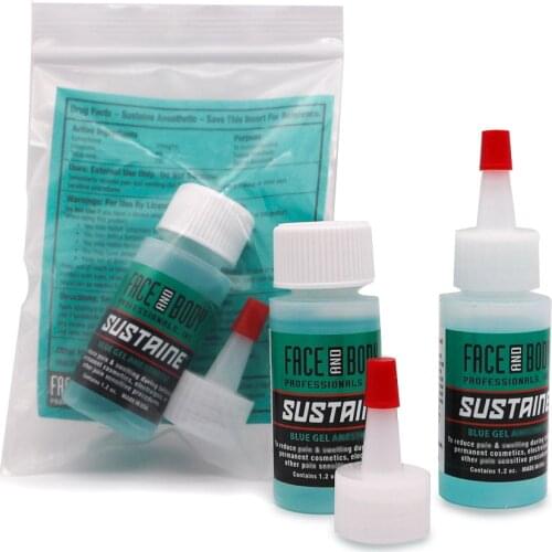 1 Piece 1.2oz Professional Face & Body Tattoo Support Blue Gel Semi-Permanent Eyebrow Eyeline Blue Assist Care Gel