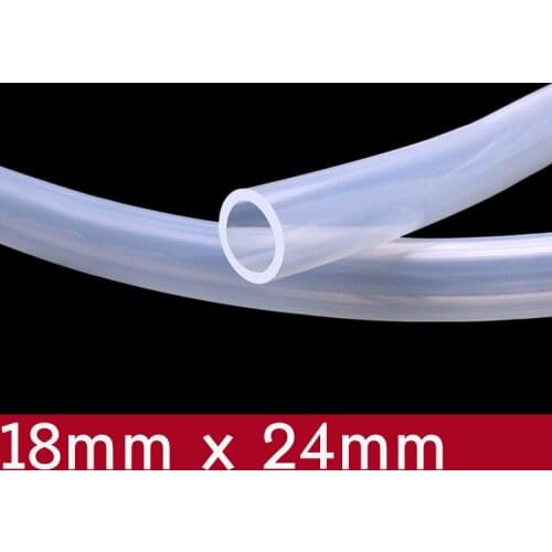 Transparent Flexible Silicone Tube ID 18mm x 24mm OD Food Grade Non-toxic Drink Water Rubber Hose Milk Beer Soft Pipe Connect