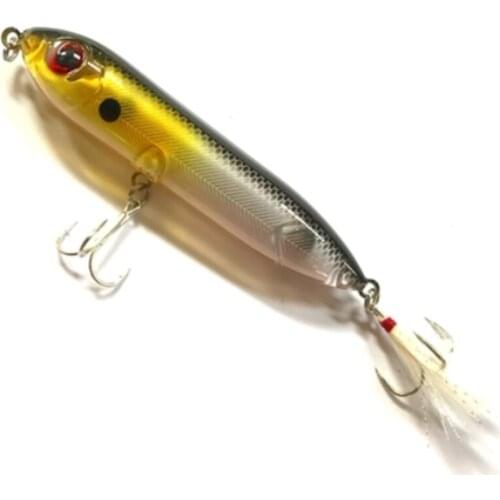Fishing Lure 9cm 12g Pencil Whopper Hard Bait Rattle Sound Walk The Dog Feather Tail Articulos De Pesca Isca Spook Lures