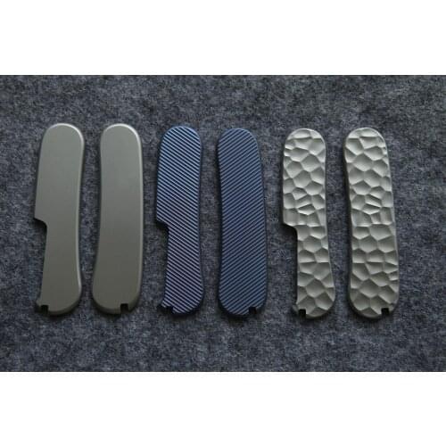 Custom Made Titanium Alloy TC4 Saber Knife Replacement Scale for 85mm Victorinox Delemont Swiss Army Knife DIY Mod