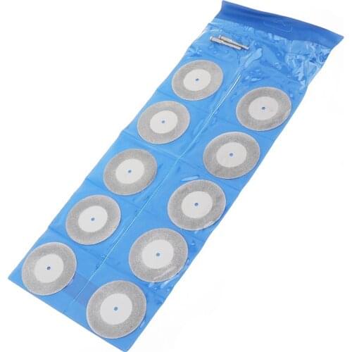 12pcs/lot 50mm Silver Diamond Cutting Discs & Electric Drill Saw Blade with 3mm Rotary Shank for Cutting Tool