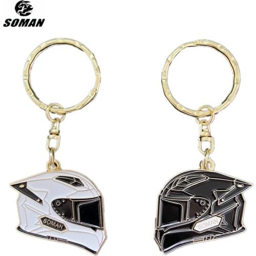 SOMAN Motorcycle Helmet Accessories & Parts Helmet Key Chain Moto Helmets Prim Cascos Decoration Key Ring for Motorcycle Fans