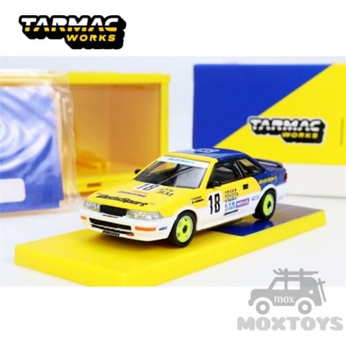 Tarmac Works 1:64 Toyota Corolla Levin AE92 JTCC 1993 Racing w/container Diecast Model Car