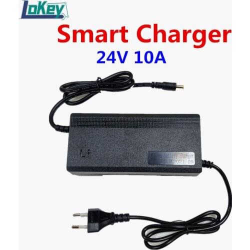 24V 10A Smart Charger Safe Quiet And Easy To heat dissipation 6S 25.2V 7S 29.4V Li ion battery Charger Plastic Case Fast Charger