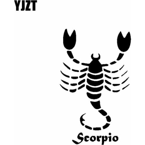 YJZT 10CM*16.2CM Scorpion Scorpio Vinyl Decal Car Sticker Cool Black/Silver C19-0333