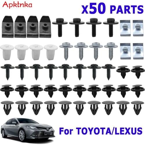 Apktnka Engine Under Cover Clips Bumper Wheel Arch Fender Shield Splash Guard Screws Push Rivets For Toyota Camry Corolla RAV4
