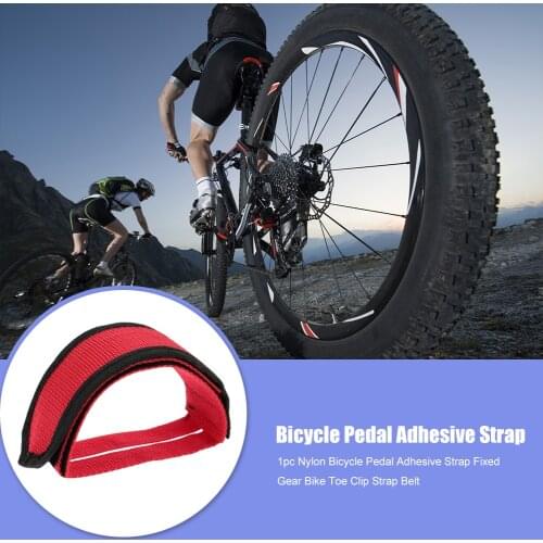 1pc Belt Nylon Bicycle Pedal Adhesive Strap Toe Clip Strap Wear-resisting Binding Belt Fixed Gear Bike Cycling Accessories