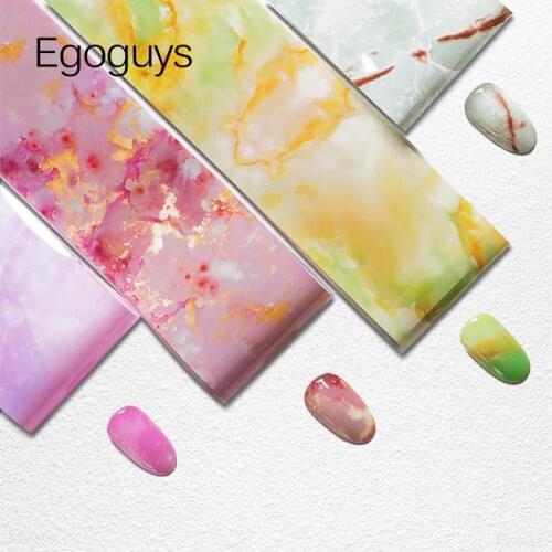 100/50x4cm Marbling Nail Stickers DIY Slide Marble Decorations Decals Psychedelic Starry Sky Series Transfer Foils Manicure Tips