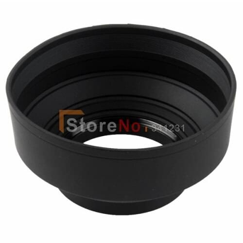 100% New 67mm 3-Stage Rubber Lens Hood for EF-S 18-55 mm f/3.5-5.6 IS Rebel T2i T1i 350D 400D 450D 1000D