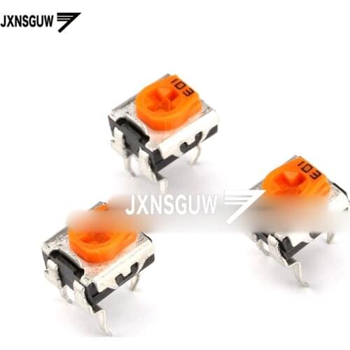 20PCS WH06-2C fine-tuning yellow adjustable potentiometer horizontal 102 103 104 1K 10K 100K