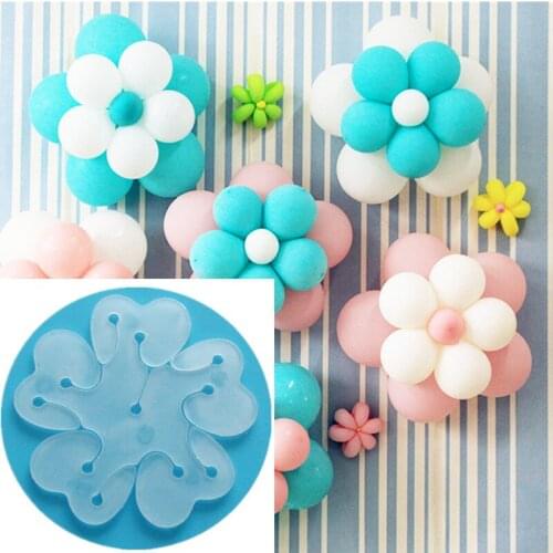 5pcs 5 In 1 Balloon Modelling Seal Clips Latex Balloon Sticks Plum Flower Tie Balloon Sealing Clips Wedding Decoration Supplies